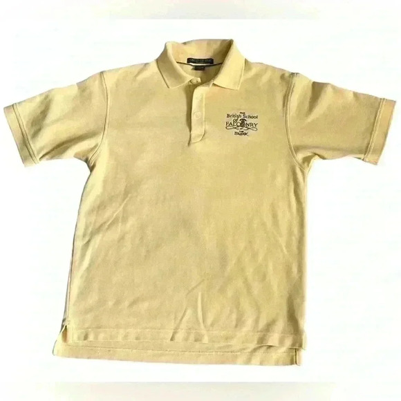 Chestnut Hill Yellow Polo Shirt Men’s Small The British School of Falconry - Picture 2 of 5